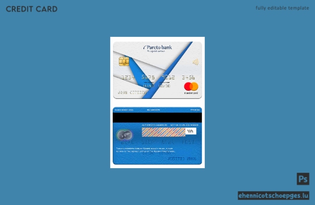 Norwegische Pareto Bank Mastercard – Beispielvorschau